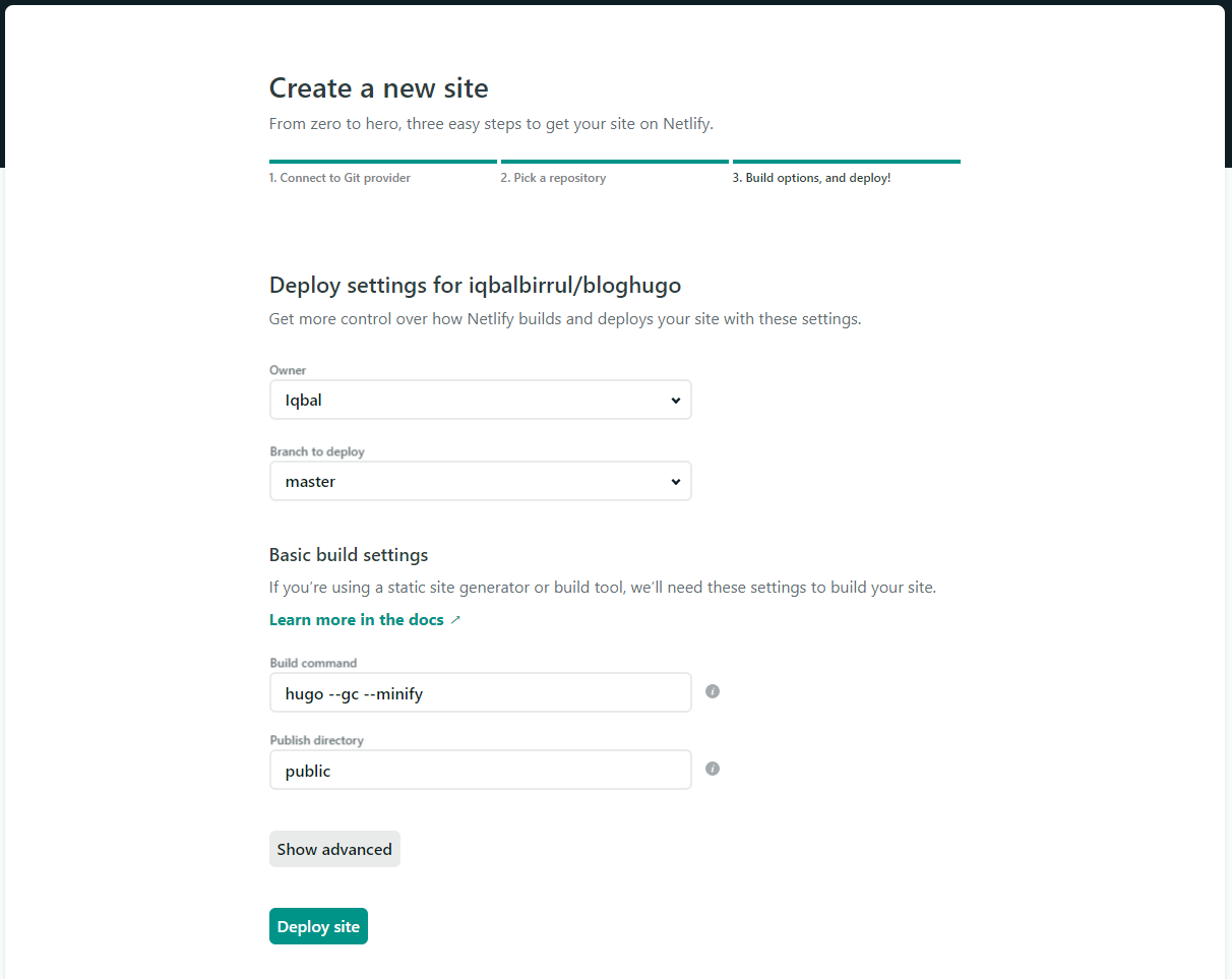 Deploy Site