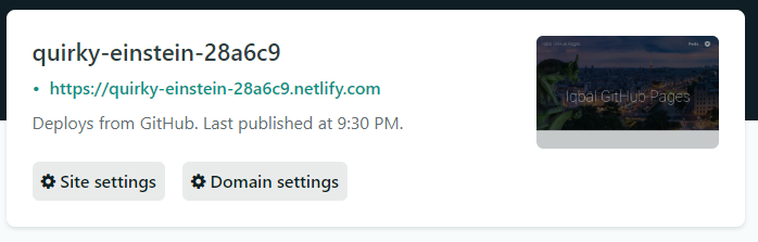 Site Settings