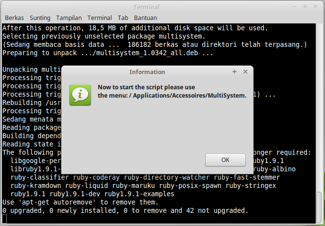 Installasi Selesai